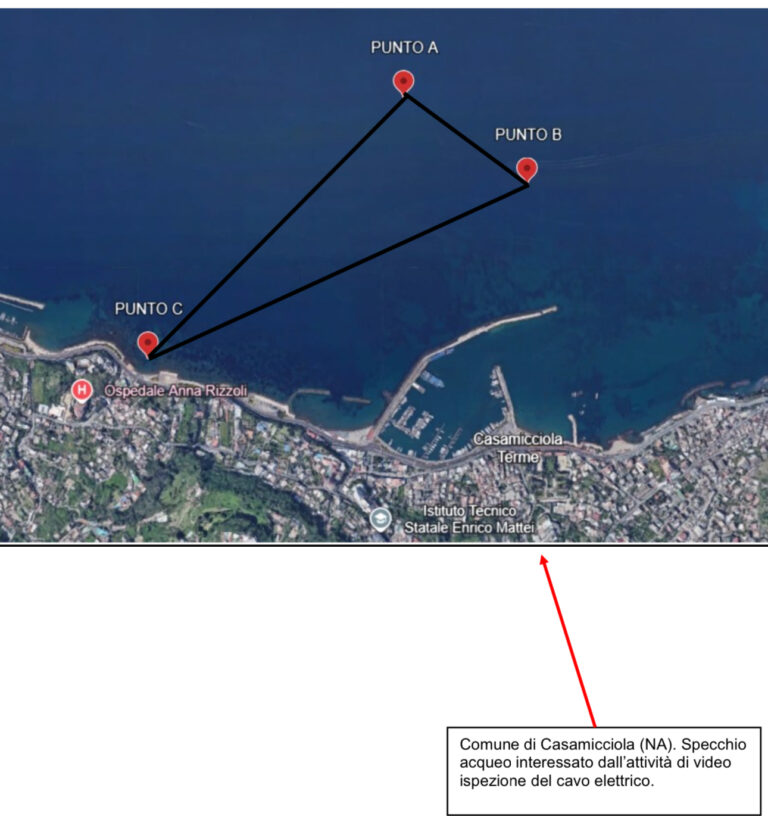Video‑ispezione del cavo elettrico: ordinanza della Guardia Costiera per i lavori davanti al porto di Casamicciola