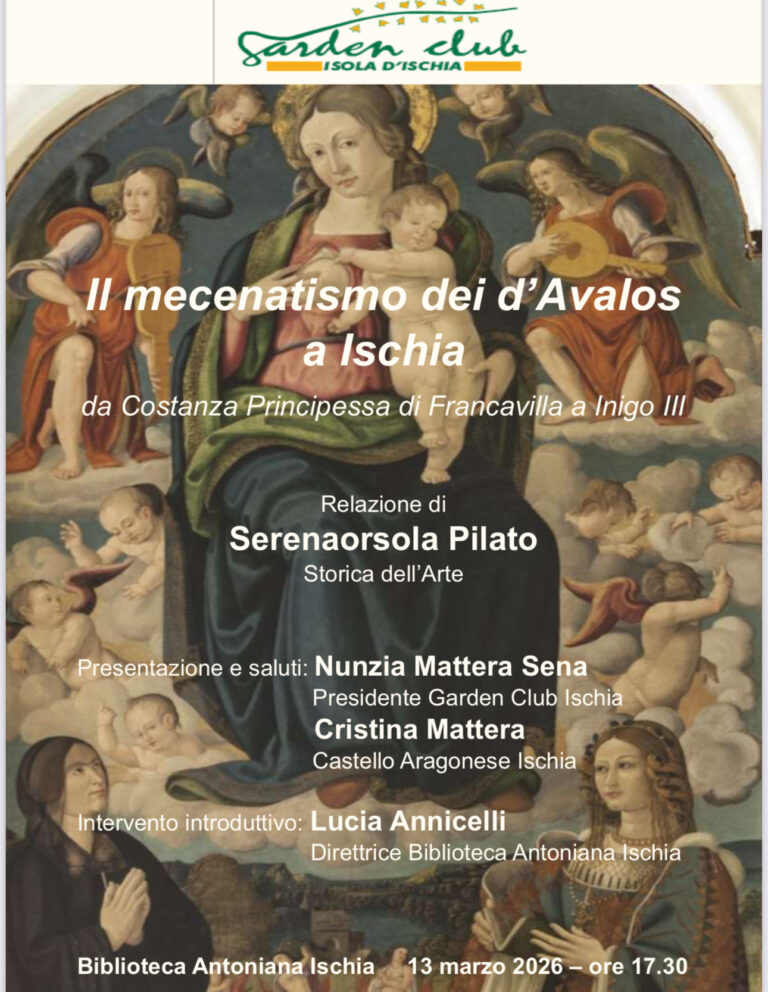 Ischia, Biblioteca Antoniana, incontro sul mecenatismo dei d’Avalos: viaggio nella storia da Costanza di Francavilla a Inigo III