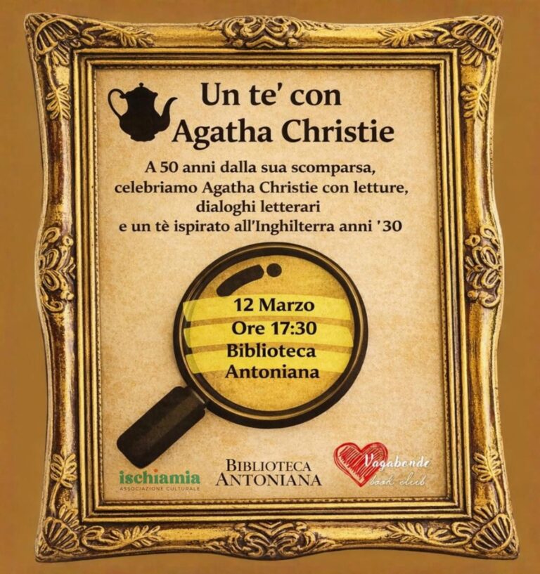 La Biblioteca Antoniana celebra Agatha Christie: un tè letterario per i 50 anni dalla scomparsa della Regina del Giallo