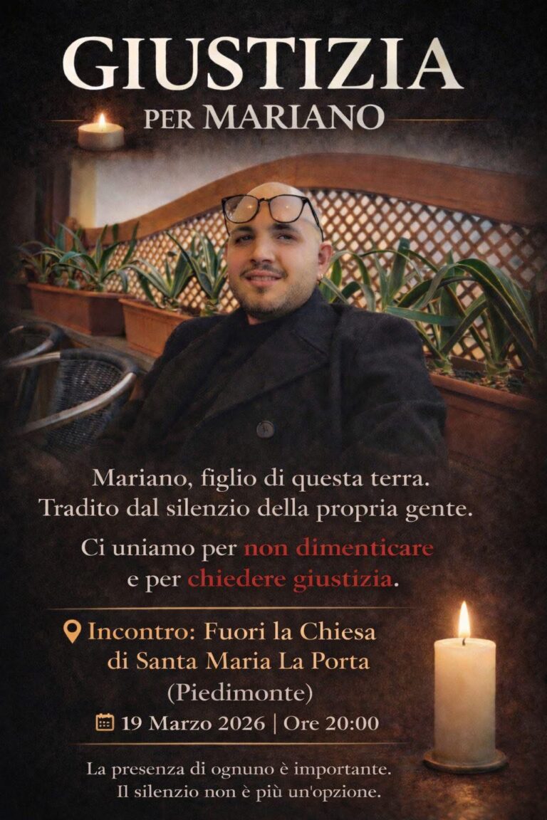 Una comunità che chiede verità: incontro pubblico a Piedimonte per ricordare Mariano