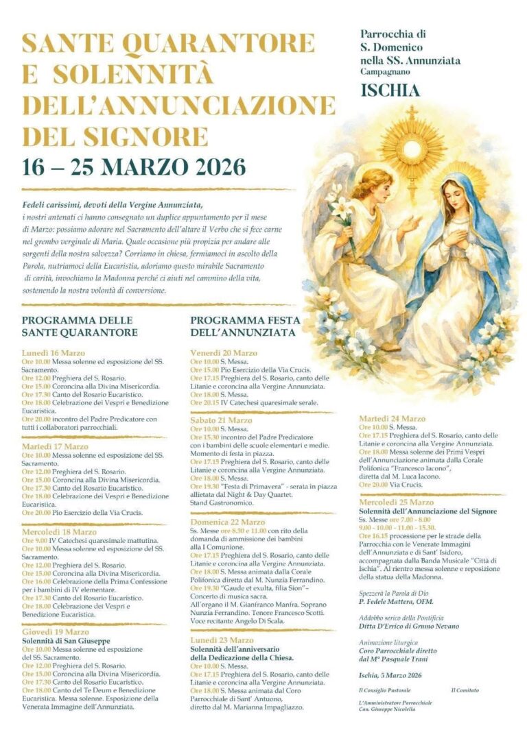 Campagnano, Sante Quarantore e Festa dell’Annunziata: dieci giorni di fede, tradizione e comunità