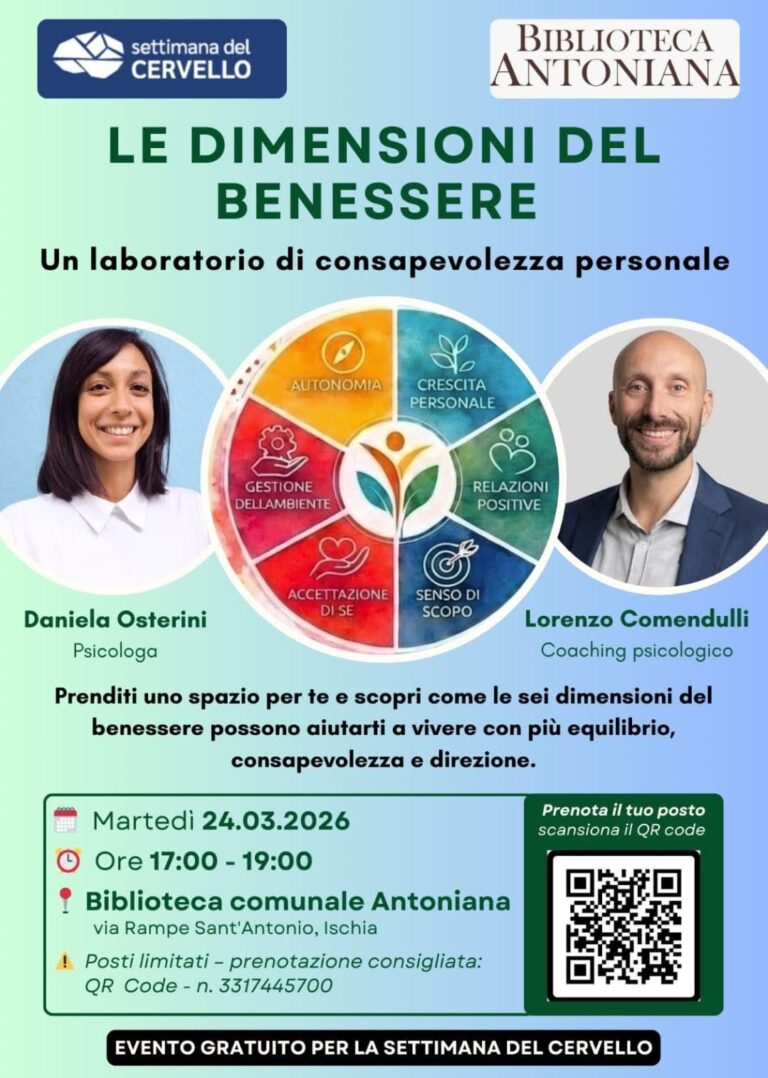 Psicologia del Benessere alla Biblioteca Antoniana di Ischia