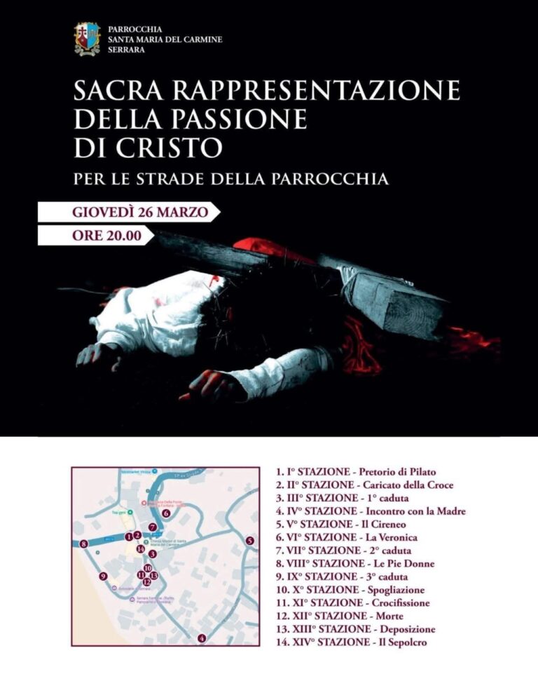 Serrara Fontana, chiusura al traffico per la Via Crucis del 26 marzo: ecco le strade interessate