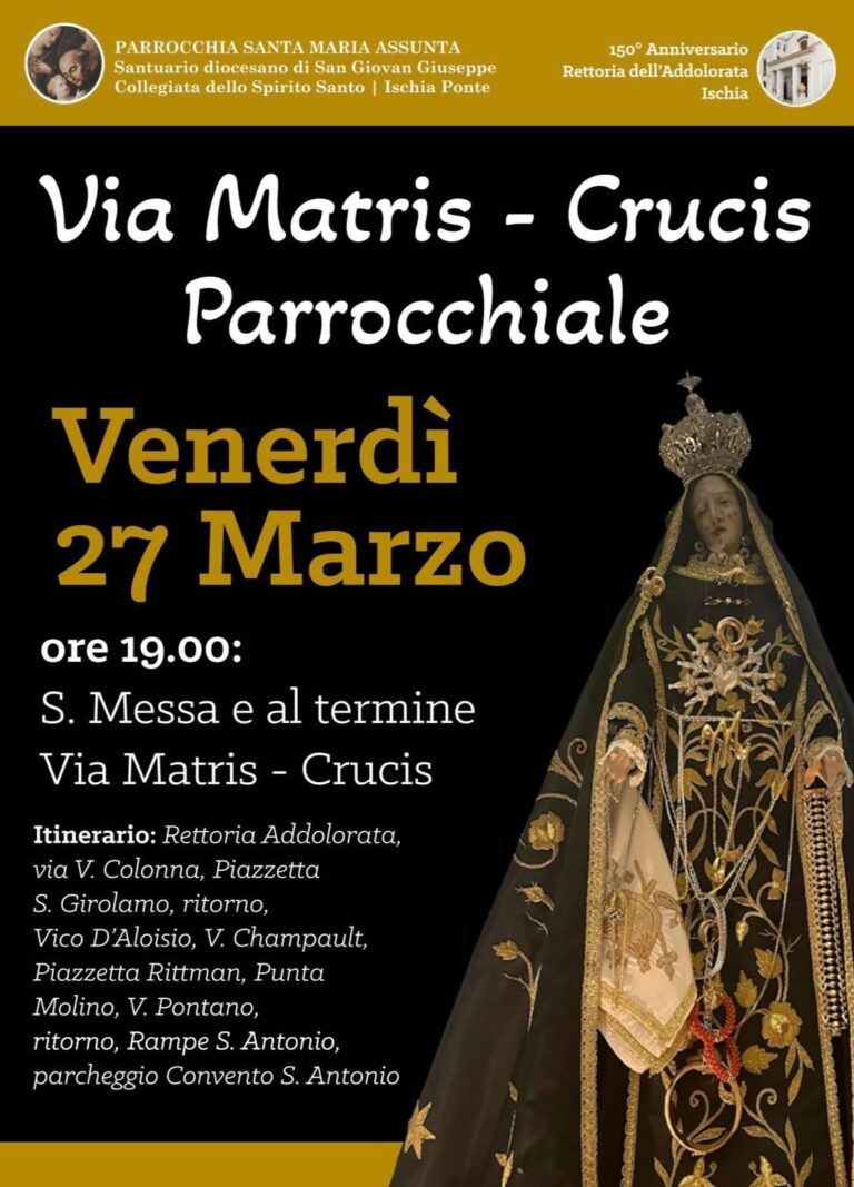 Ischia, celebrazioni della Domenica delle Palme e della Via Crucis: modifiche viabilità