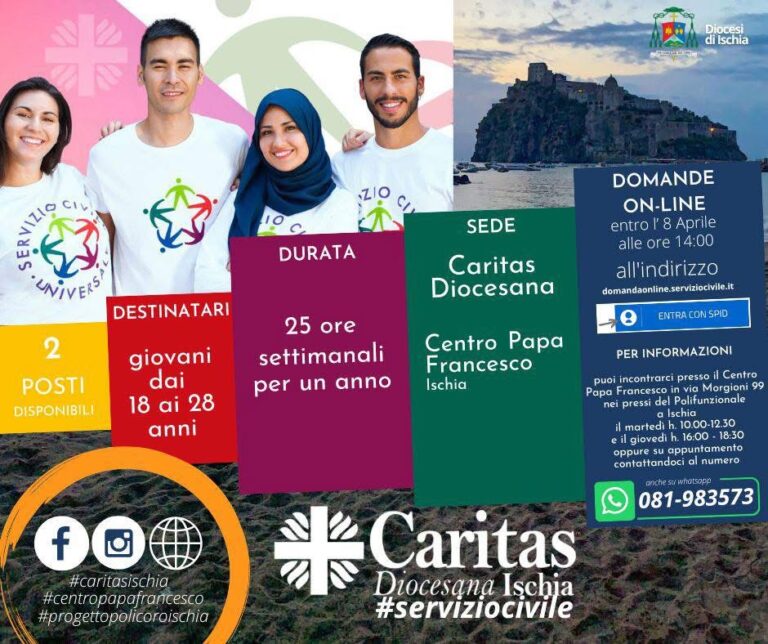Servizio Civile Universale: aperto il nuovo bando, attivo anche il progetto Caritas “Il Sentiero”