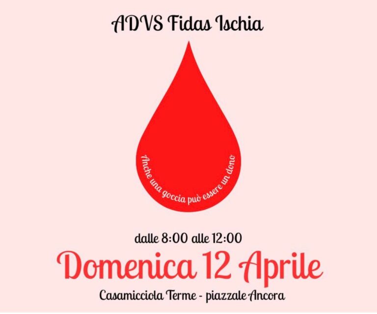 Fidas Ischia: nuova raccolta sangue a Casamicciola