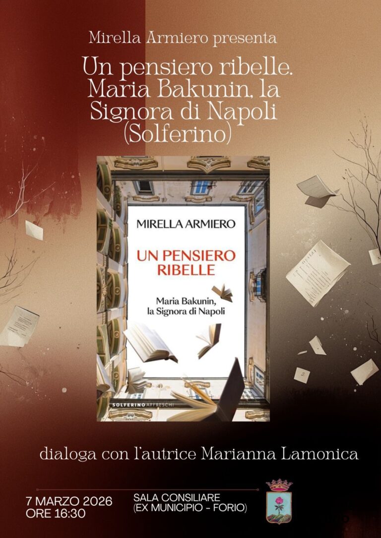 Mirella Armiero presenta Un pensiero ribelle a Forio: un pomeriggio dedicato a Maria Bakunin