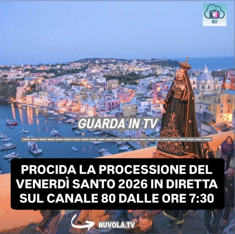 In diretta sul canale 80 la Processione del Venerdì Santo di Procida dalle ore 7:30